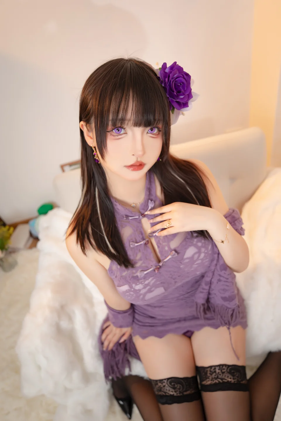 神楽坂真冬 - 紫色心情 [75P,2V-422MB] tg@simisebaisi 【丝足阁】015.webp